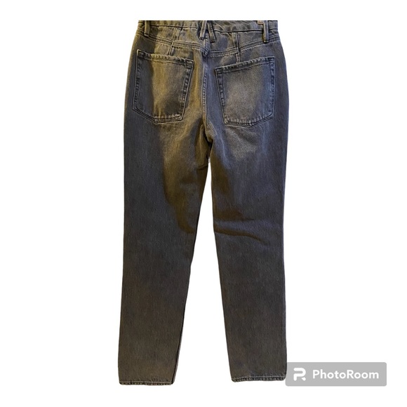 Good American Jeans Faded Black Distressed Knee Size 26 NWOT - Picture 3 of 14